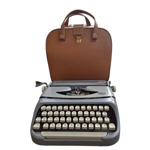 Royal Royalite Portable Typewriter Made in Holland Case Mid Century 1950s